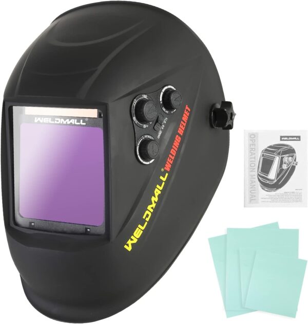 WELDMALL Large Viewing Screen True Color Auto Darkening Welding Helmet