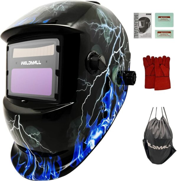 WELDMALL True Color Solar Power Auto Darkening Welding Helmet