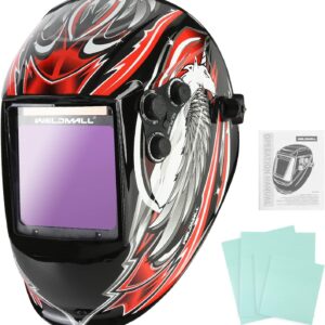 WELDMALL True Color Solar Power Auto Darkening Welding Helmet