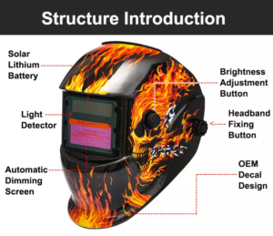 Auto Dimming Welding Helmet Automatic Darkening Welding Mask for Welding Machine