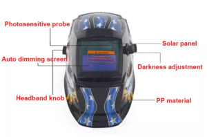 Decals Large View True Color Full Face Solar Power Auto Darkening Safety Stickers Welding Helmet