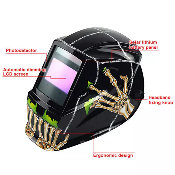 Decals Large View True Color Full Face Solar Power Auto Darkening Safety Stickers Welding Helmet