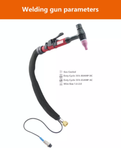 Arc Tig Welding Torch with Rocker Switch