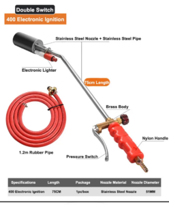 Single Double Switch Flame Gun Gas Torch